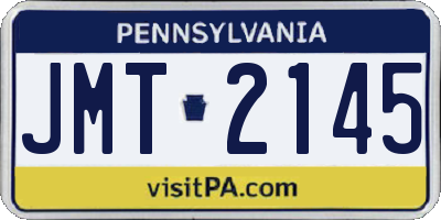 PA license plate JMT2145