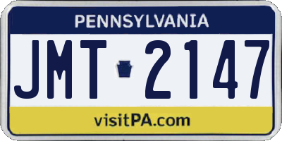 PA license plate JMT2147
