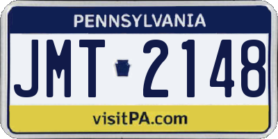 PA license plate JMT2148