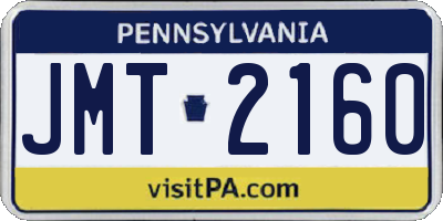 PA license plate JMT2160