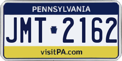 PA license plate JMT2162