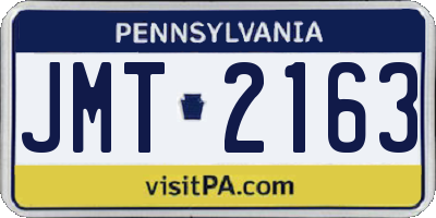 PA license plate JMT2163