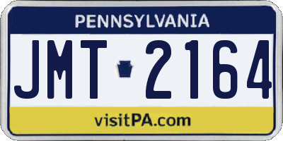 PA license plate JMT2164