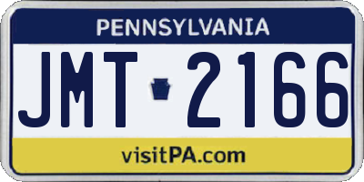 PA license plate JMT2166