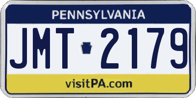 PA license plate JMT2179