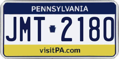 PA license plate JMT2180
