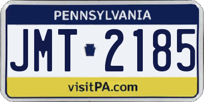 PA license plate JMT2185