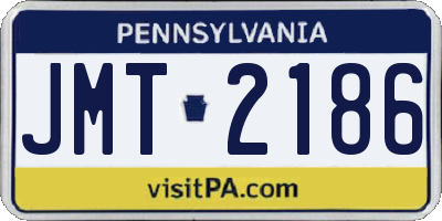 PA license plate JMT2186