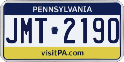 PA license plate JMT2190