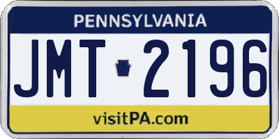 PA license plate JMT2196