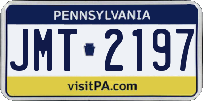 PA license plate JMT2197
