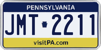 PA license plate JMT2211