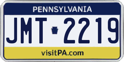 PA license plate JMT2219