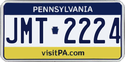 PA license plate JMT2224