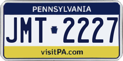 PA license plate JMT2227
