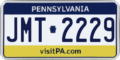 PA license plate JMT2229