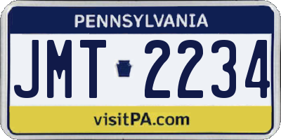 PA license plate JMT2234