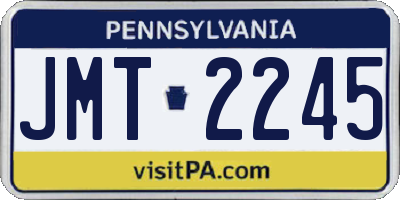 PA license plate JMT2245