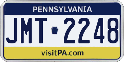 PA license plate JMT2248