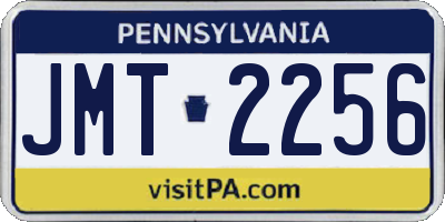 PA license plate JMT2256