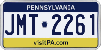 PA license plate JMT2261