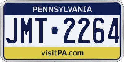 PA license plate JMT2264