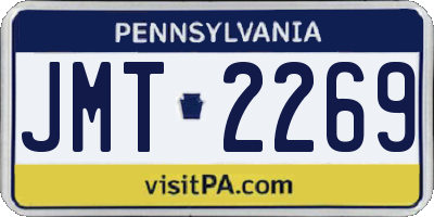 PA license plate JMT2269