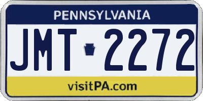 PA license plate JMT2272