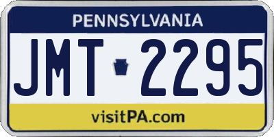 PA license plate JMT2295