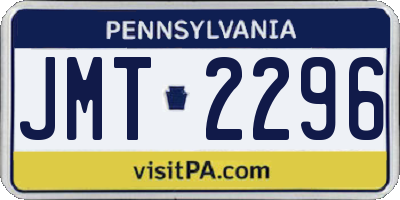 PA license plate JMT2296