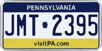 PA license plate JMT2395
