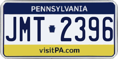 PA license plate JMT2396