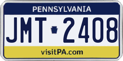 PA license plate JMT2408