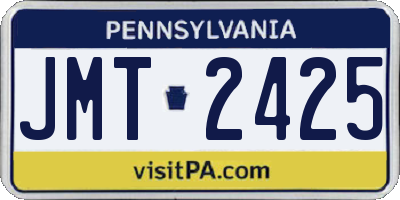 PA license plate JMT2425