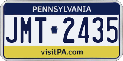 PA license plate JMT2435