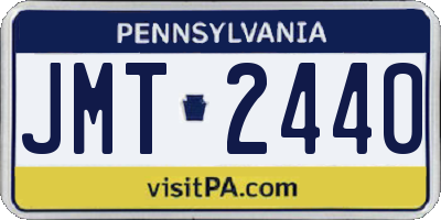 PA license plate JMT2440