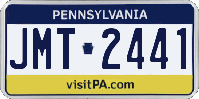 PA license plate JMT2441
