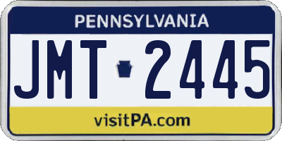 PA license plate JMT2445