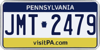PA license plate JMT2479
