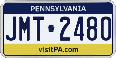 PA license plate JMT2480