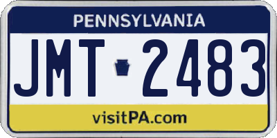 PA license plate JMT2483