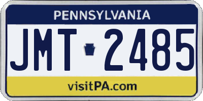 PA license plate JMT2485