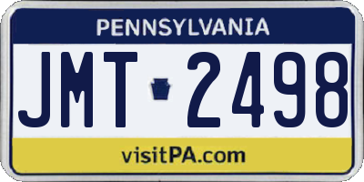 PA license plate JMT2498