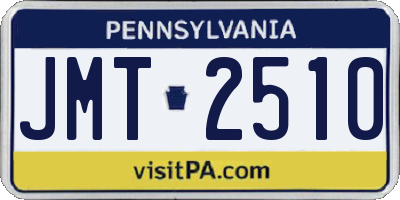 PA license plate JMT2510