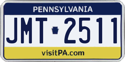PA license plate JMT2511