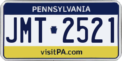 PA license plate JMT2521