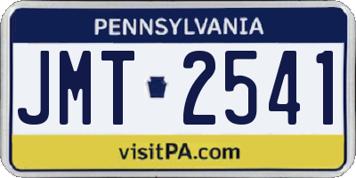 PA license plate JMT2541