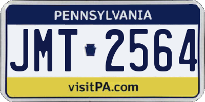 PA license plate JMT2564