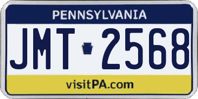 PA license plate JMT2568