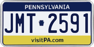 PA license plate JMT2591